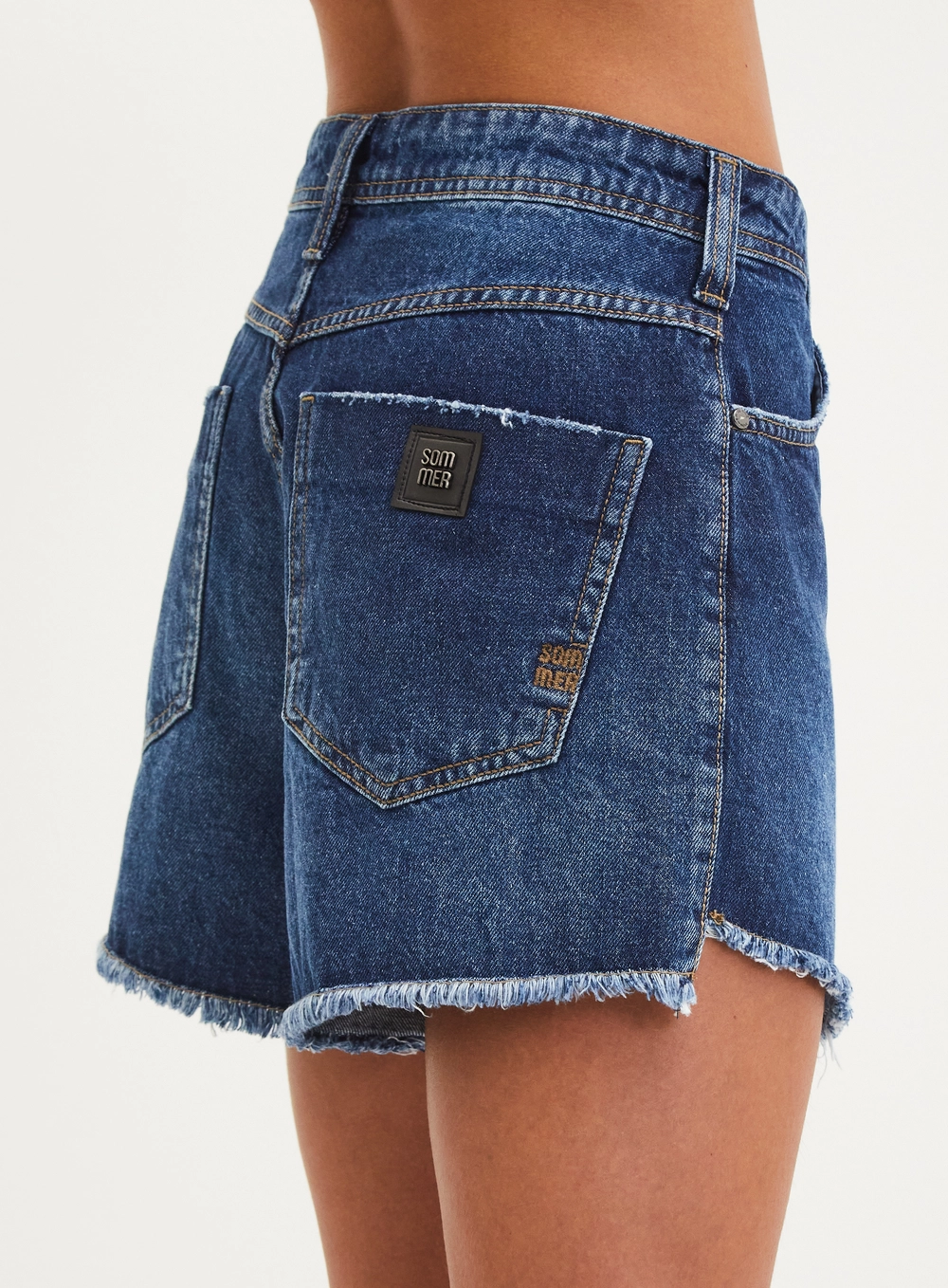 Short Jeans Cintura Alta - Vintage Índigo 4