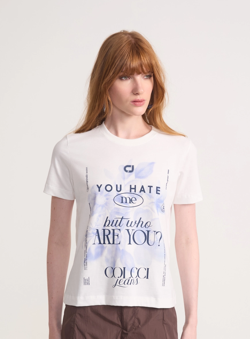 Camiseta Regular Com Estampa E Escrita