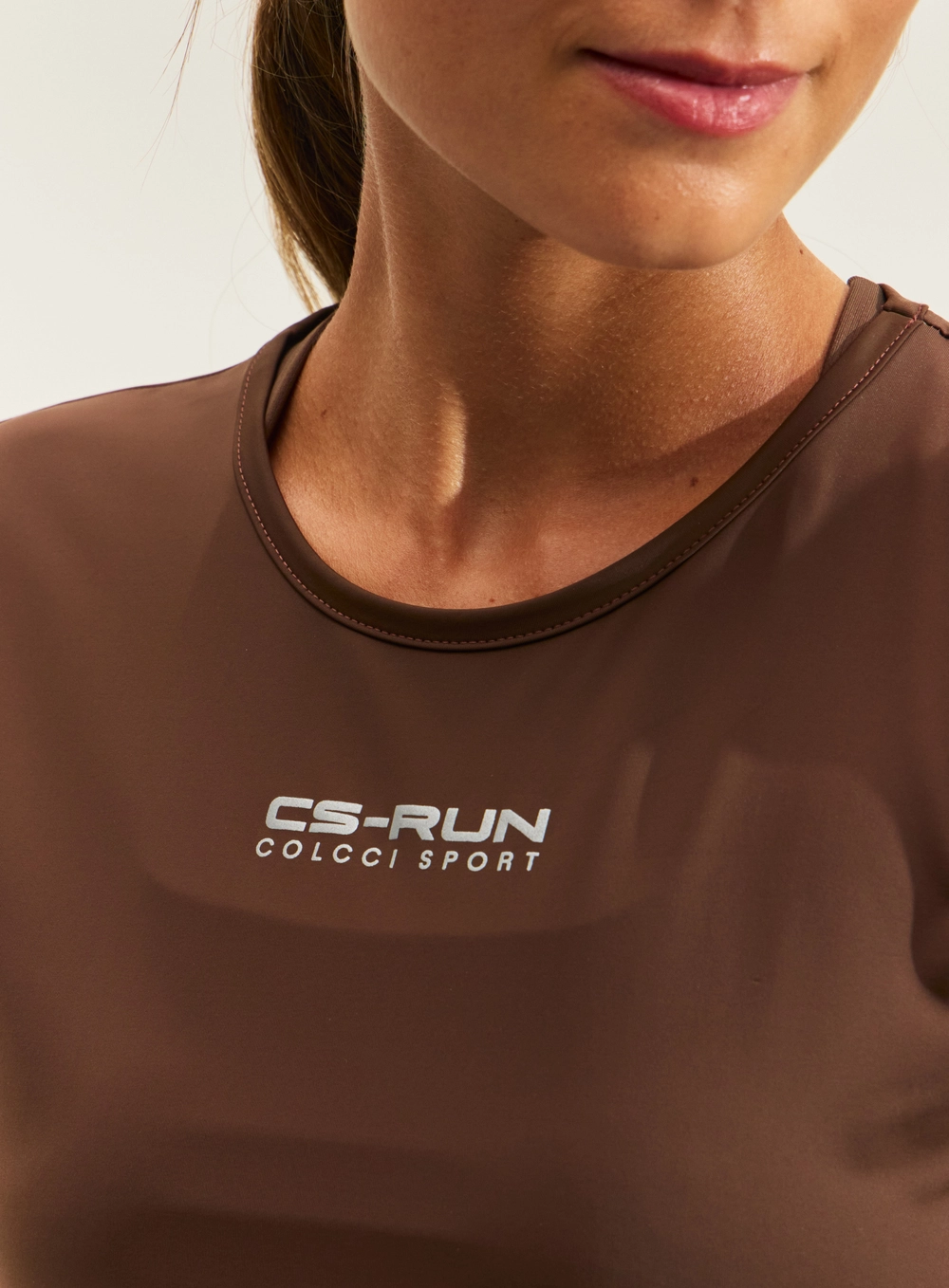 Camiseta Baby Look Feminina Sport Marrom