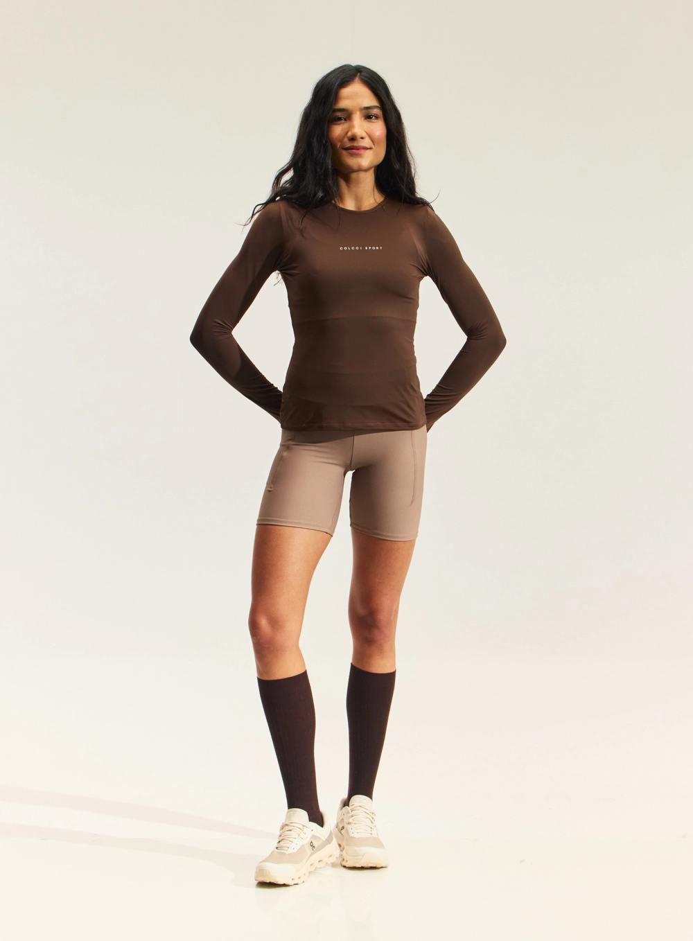 Blusa  Feminina Manga Longa Sport Marrom
