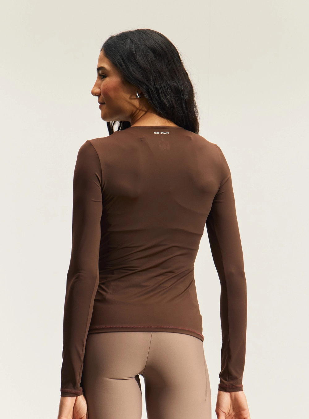 Blusa  Feminina Manga Longa Sport Marrom
