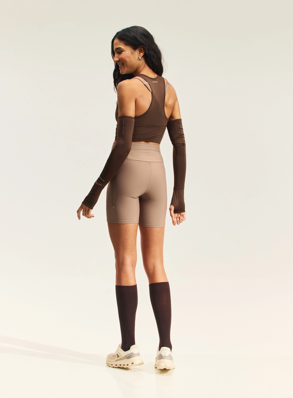 Blusa Cropped Feminina - Slim Light Marrom