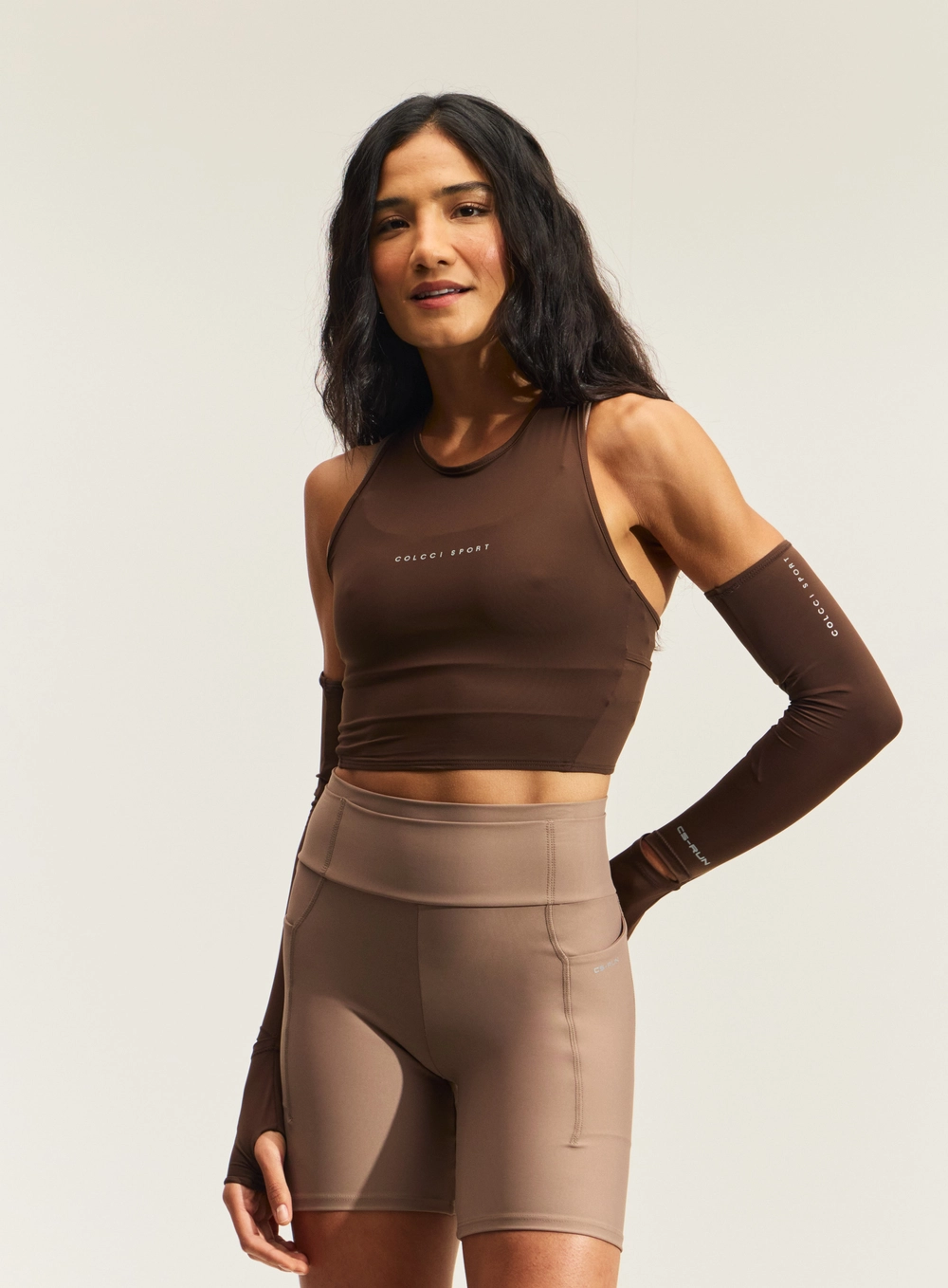Blusa Cropped Feminina - Slim Light Marrom