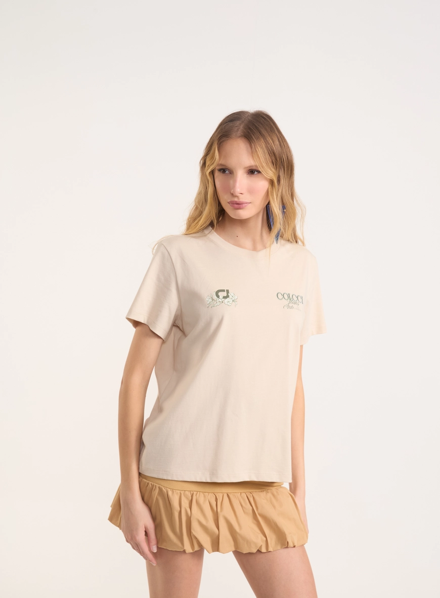 Camiseta Com Estampada Frontal