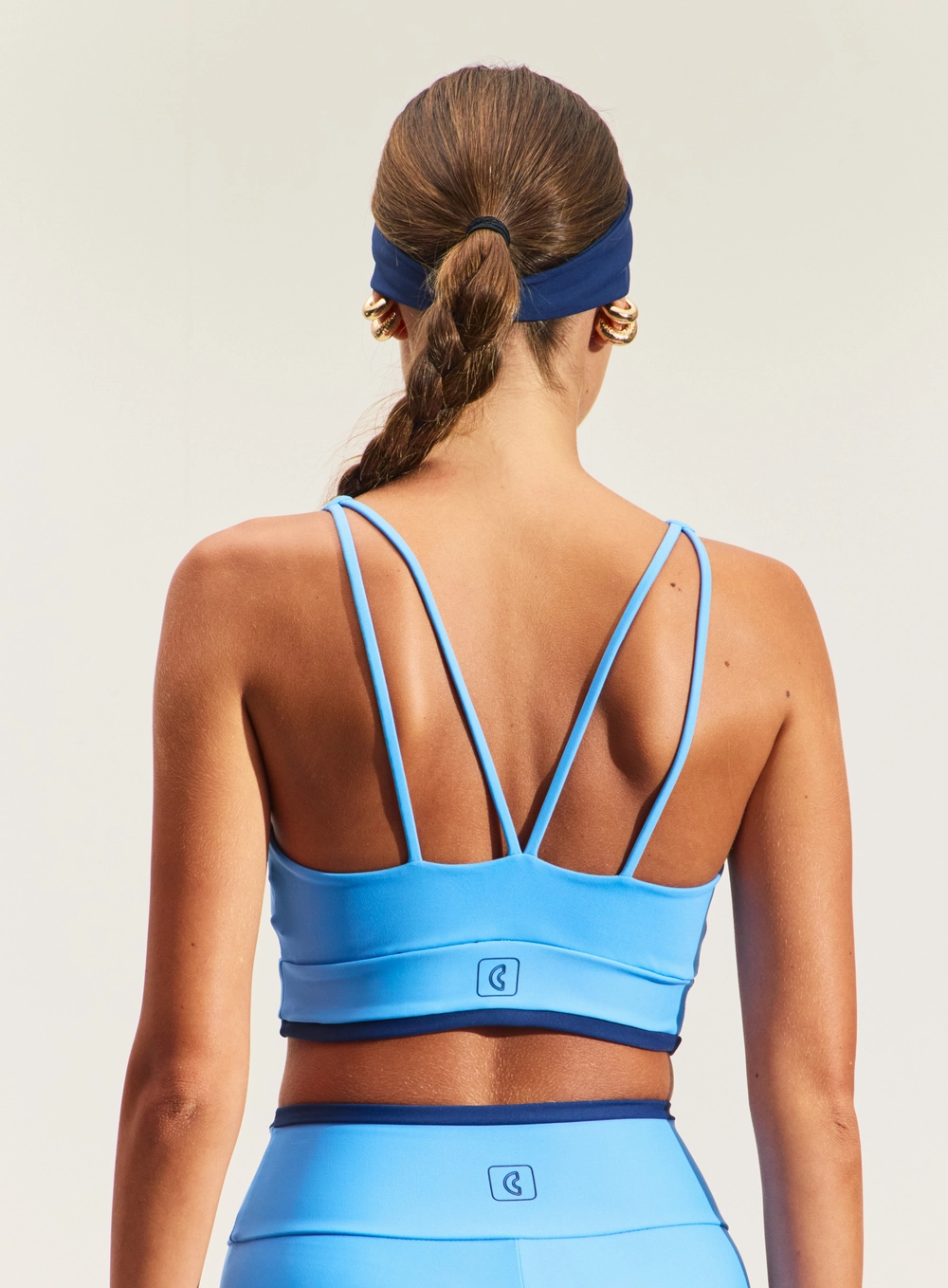 Top Feminino Esportivo Com Alças Finas Azul
