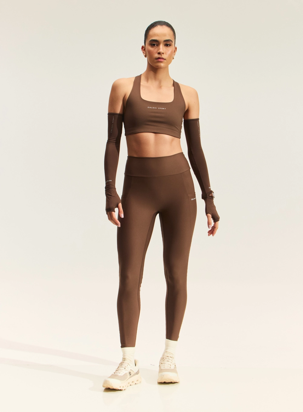 Top Nadador Feminino Sport Slim Marrom