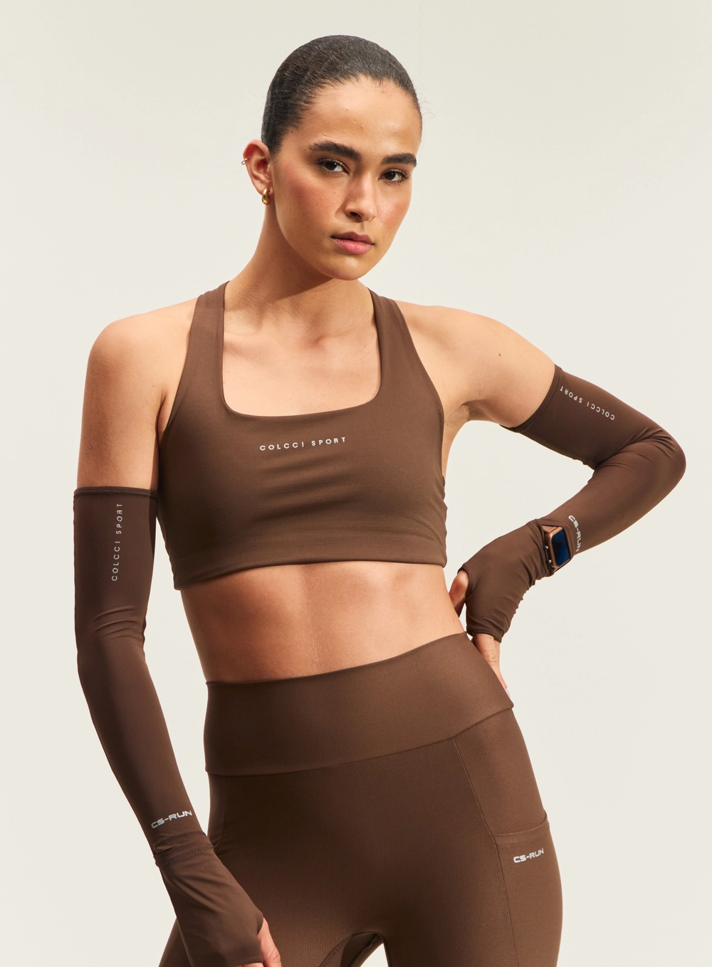 Top Nadador Feminino Sport Slim Marrom
