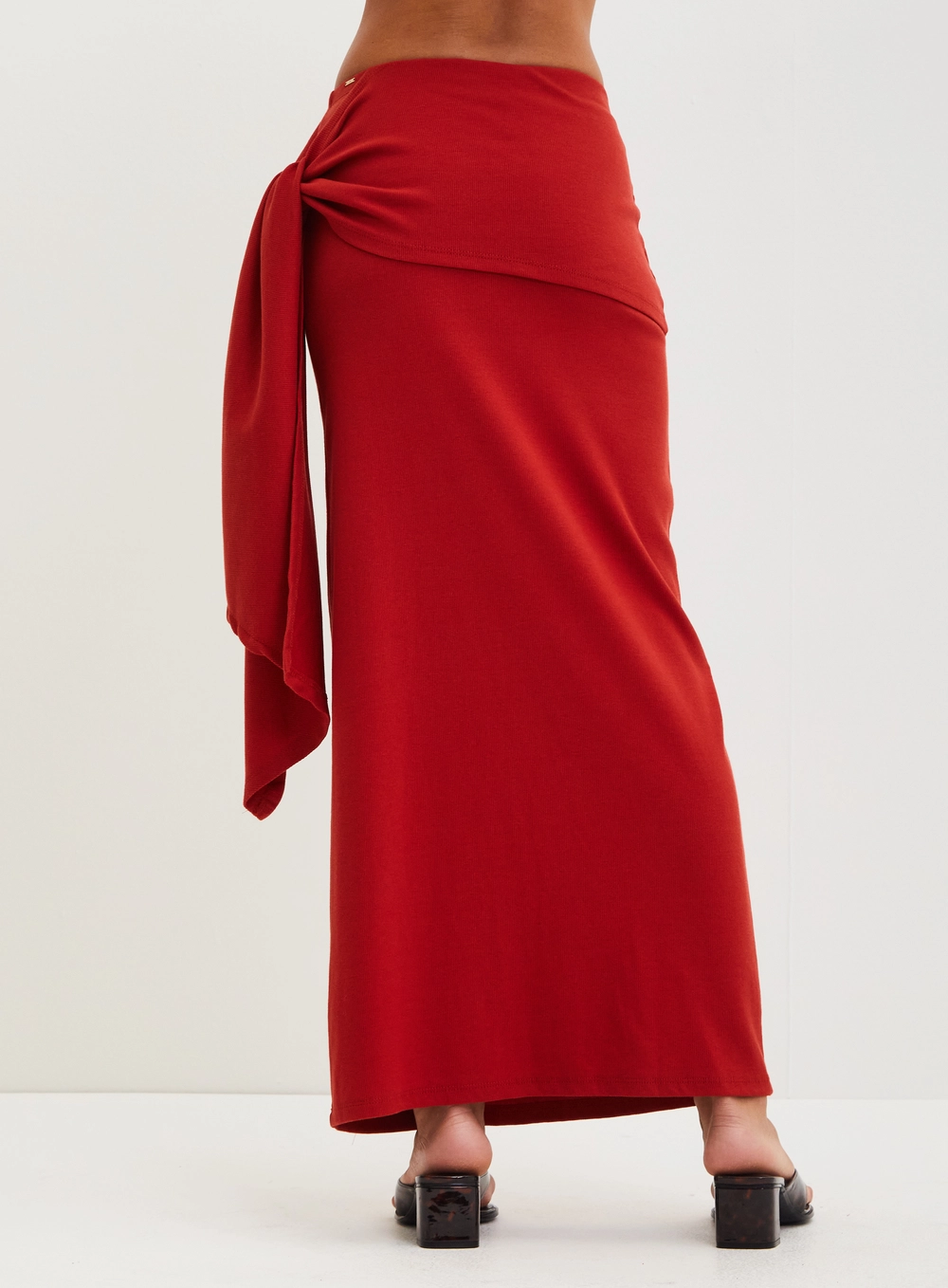 Saia Longa Com Transpasse - Comfort Vermelho 2
