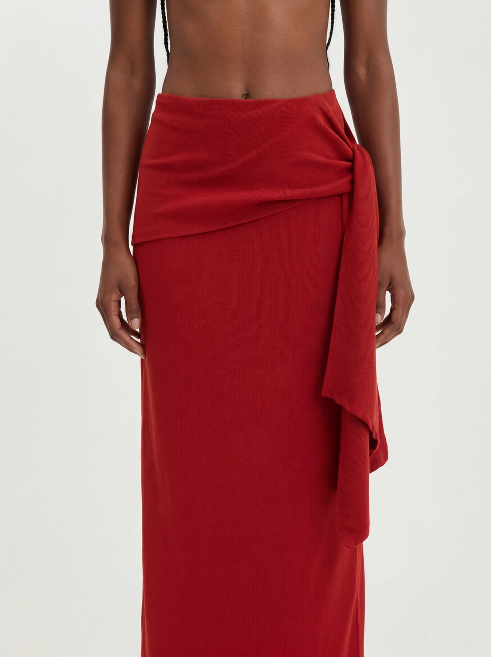 Saia Longa Com Transpasse - Comfort Vermelho 4