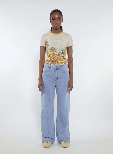 Calça Jeans Feminina Wide Leg