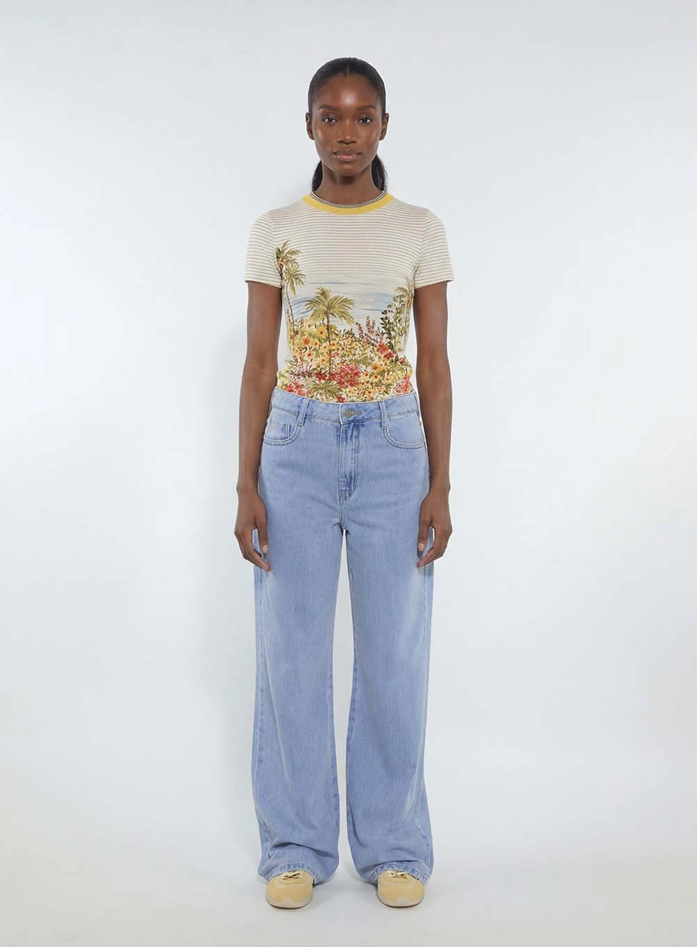 Calça Jeans Feminina Wide Leg Índigo 1