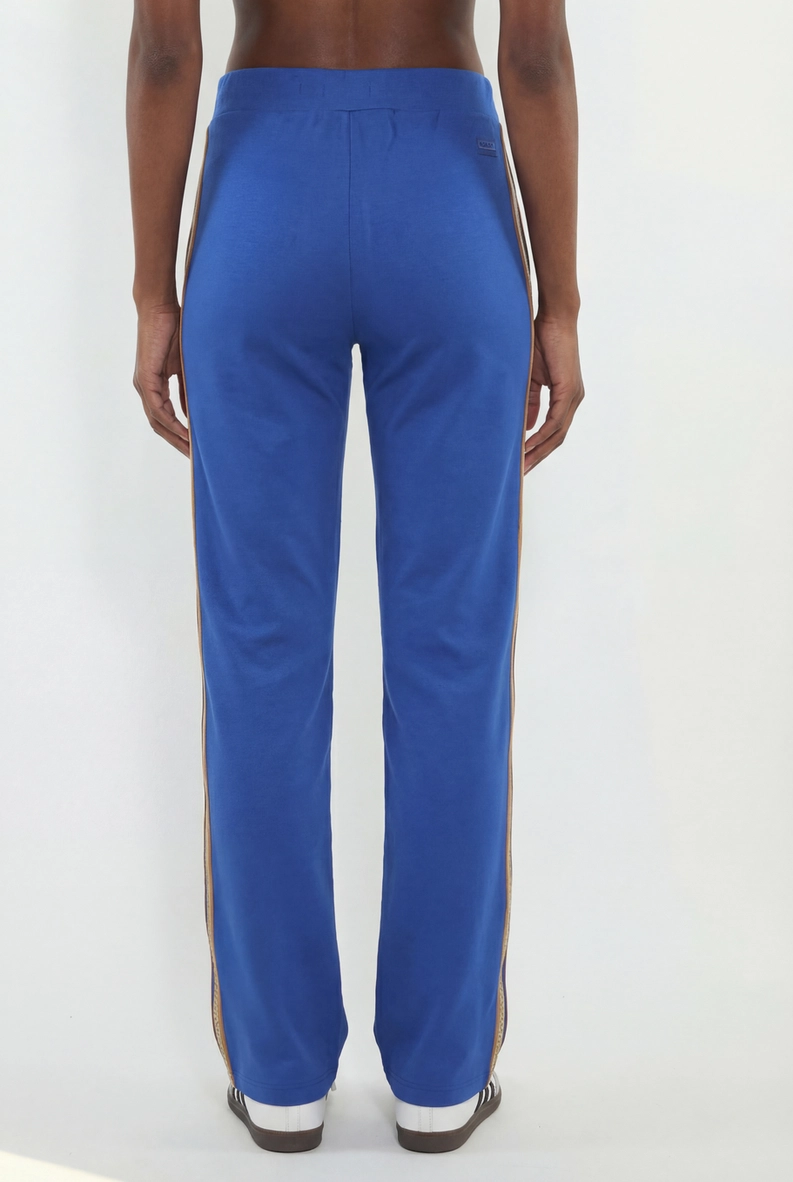 Calça Feminina Legging Cós Elástico Azul 4