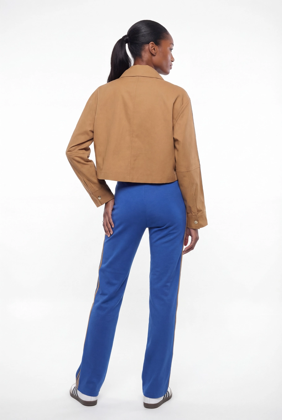 Calça Feminina Legging Cós Elástico Azul 2