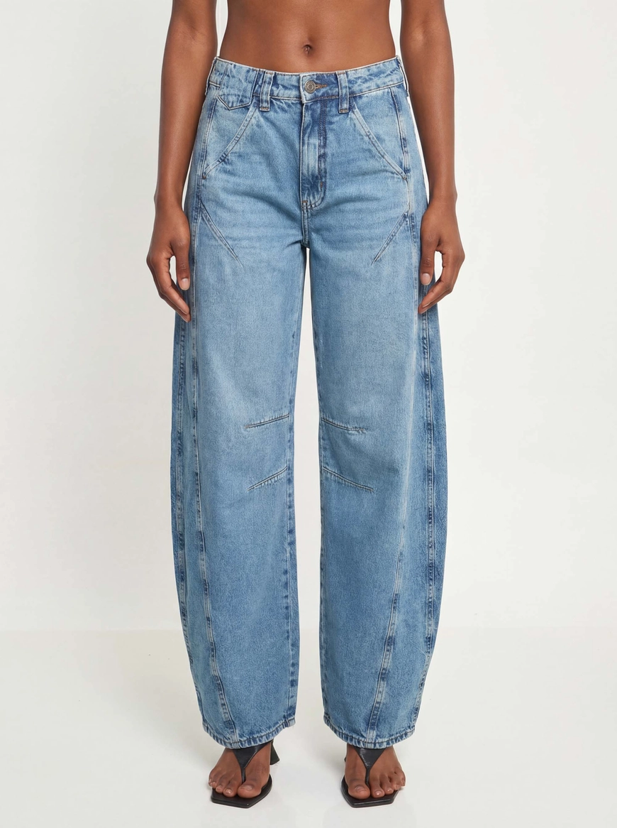 Calça Jeans Feminina Barrel Índigo 3