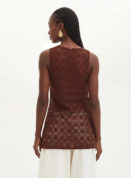 Blusa Feminina Com Textura Vazada - Comfort