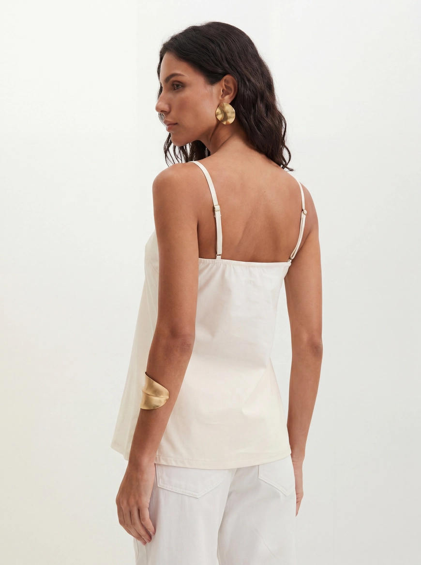 Blusa Feminina Com Alças Finas - Evasê Off Shell 2
