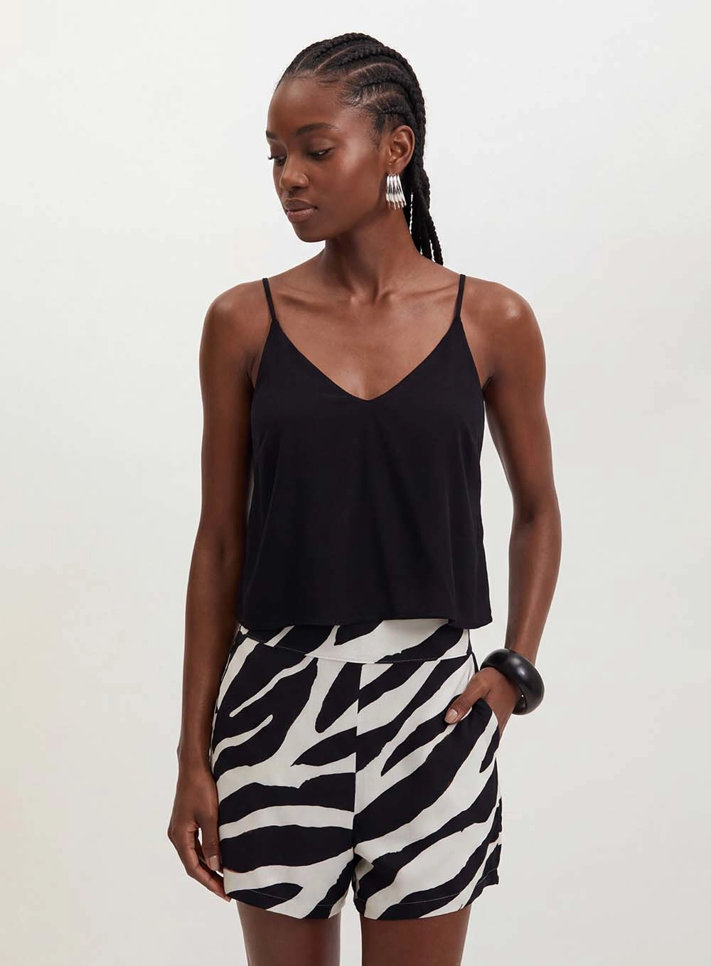 Blusa Feminina Com Alças Finas - Comfort Preto 1