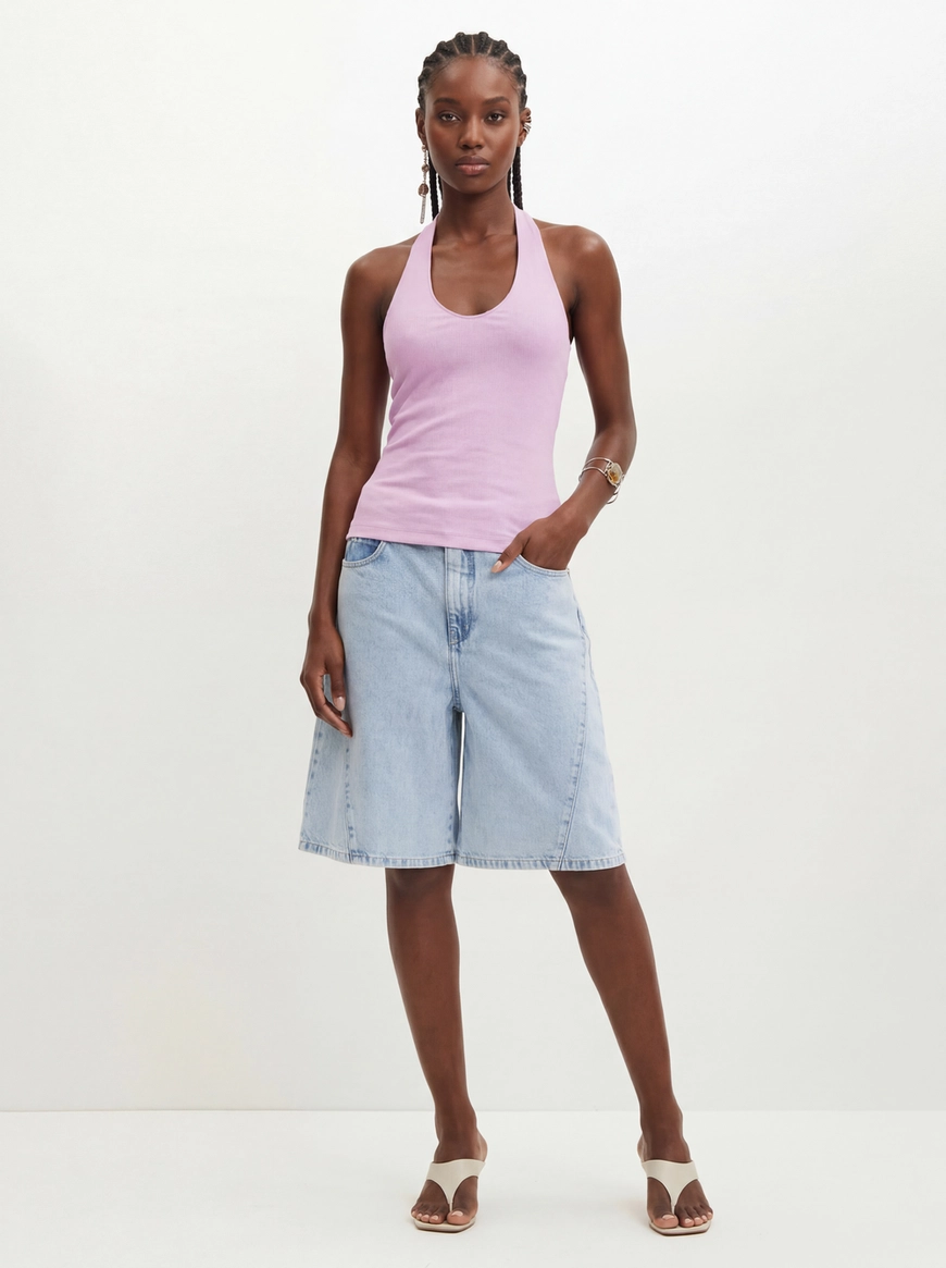 Blusa Feminina Frente Única - Slim Lilas 3