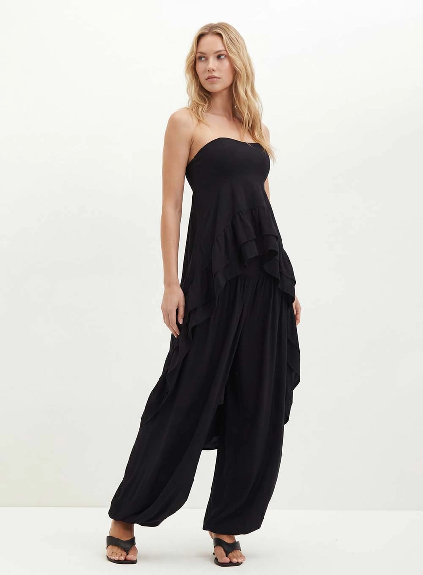 Blusa Feminina Com Babados - Mullet Preto 3