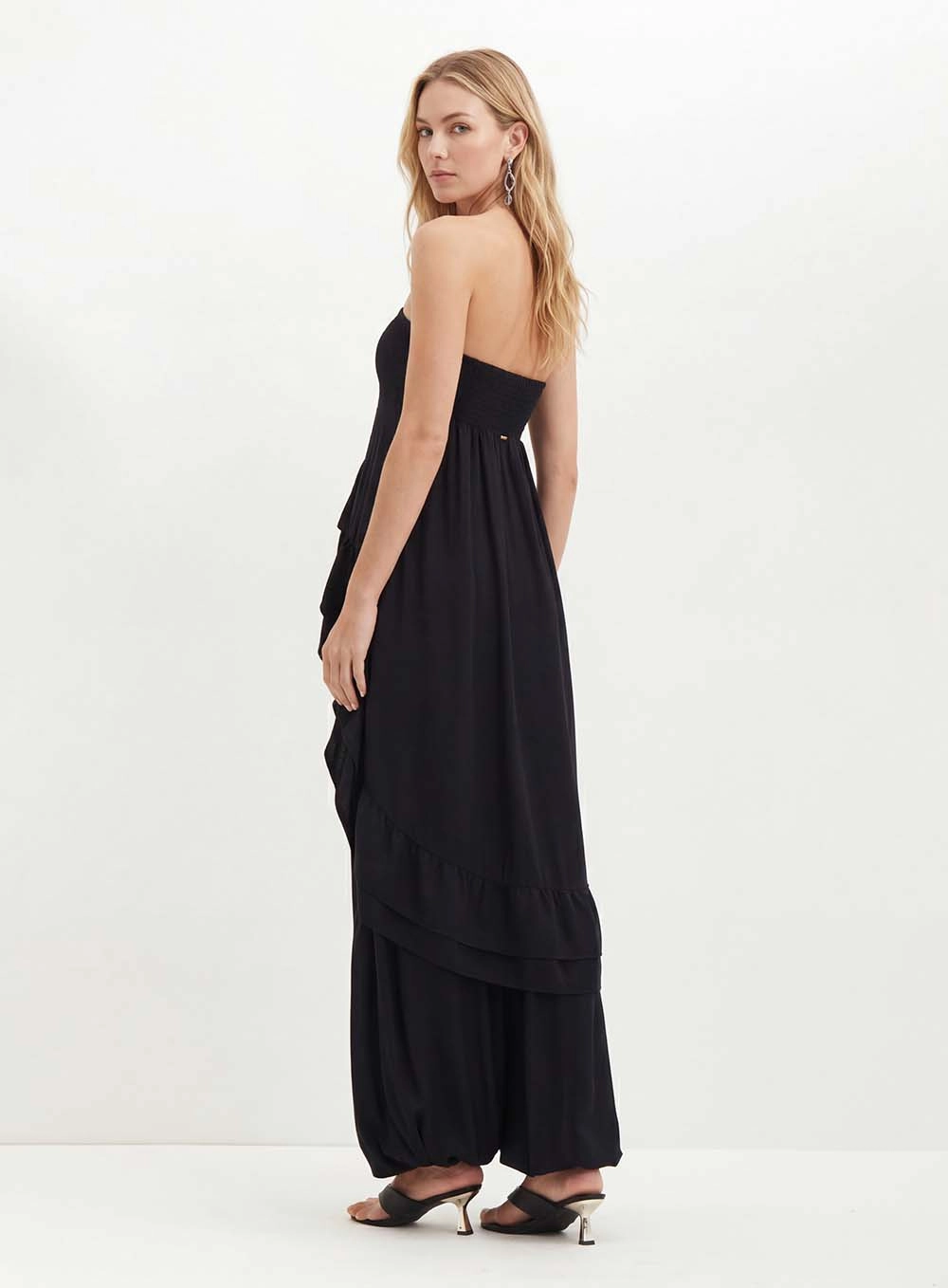 Blusa Feminina Com Babados - Mullet Preto 2
