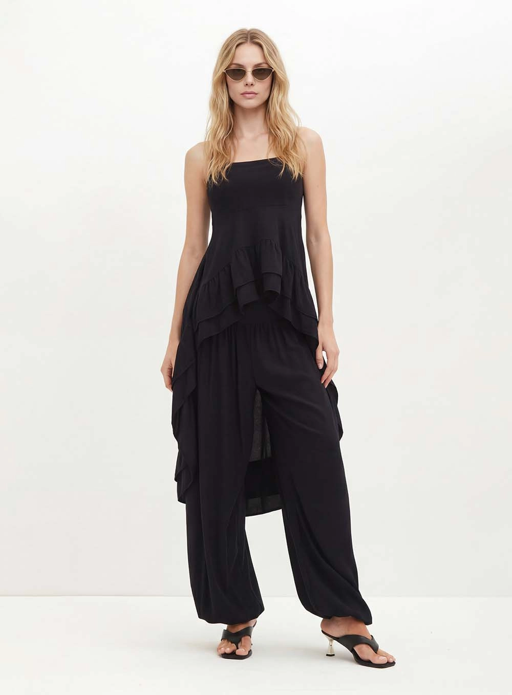 Blusa Feminina Com Babados - Mullet Preto 5