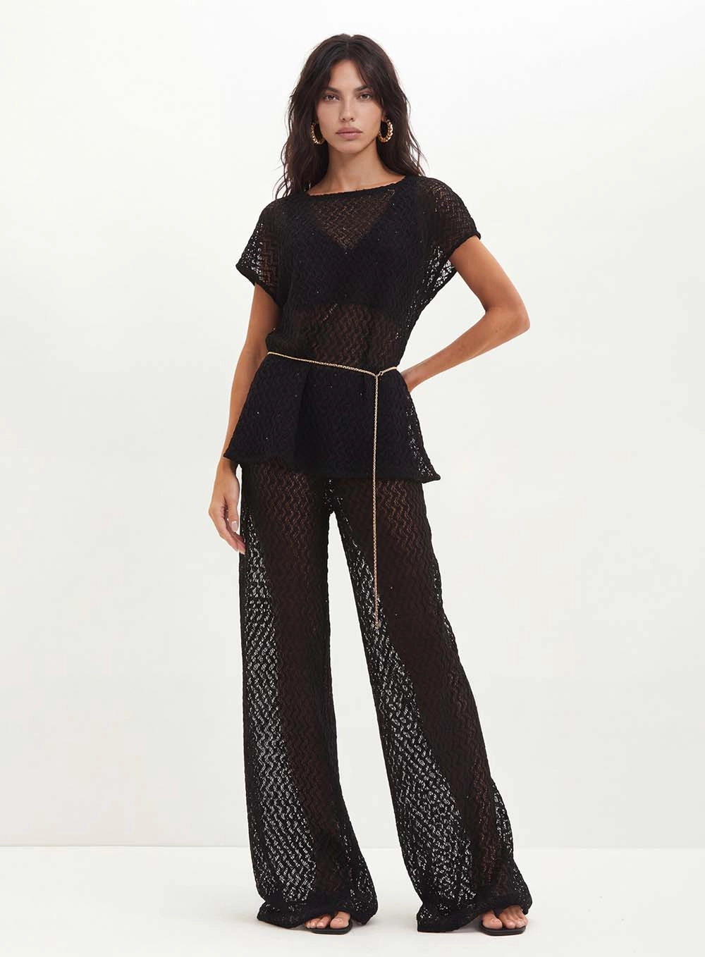 Blusa Feminina Com Renda - Oversized Preto 3