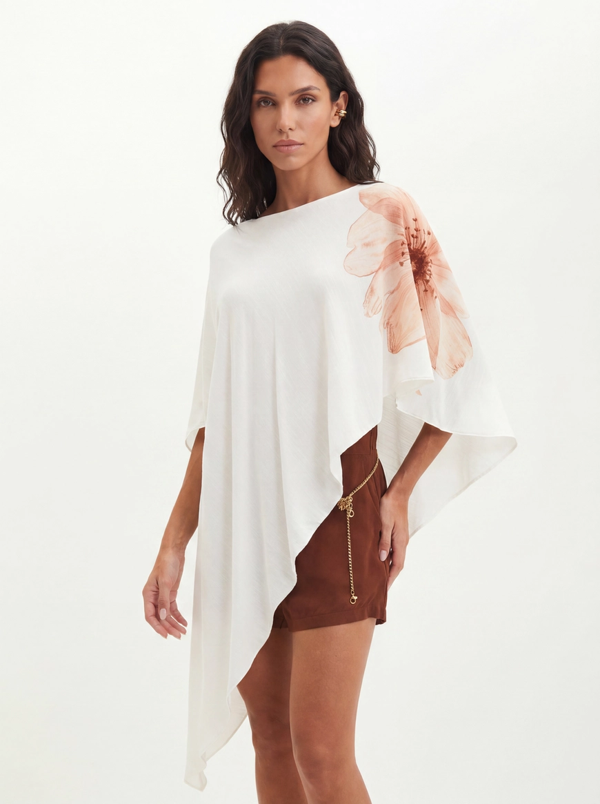 Blusa Feminina Estampada Com Barra Assimétrica Estampados 1