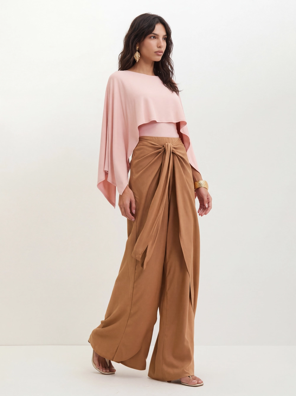 Blusa Feminina Com Sobreposição Fluida - Comfort Rosa 3