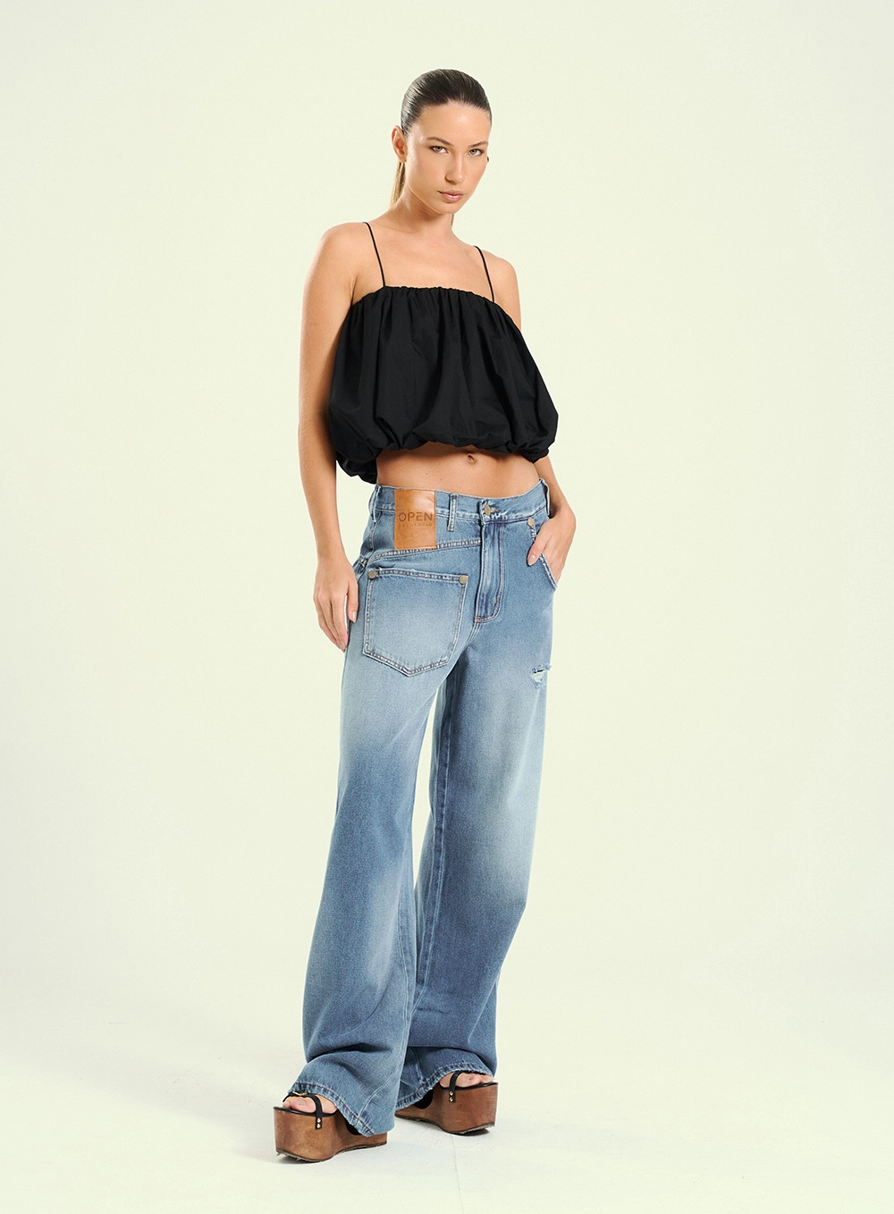 Calça Jeans Feminina Wide Leg - Lilian Índigo 1