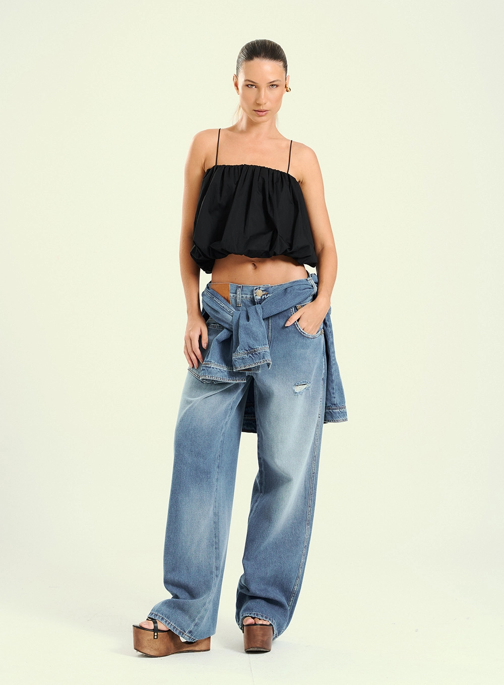 Calça Jeans Feminina Wide Leg - Lilian Índigo 4