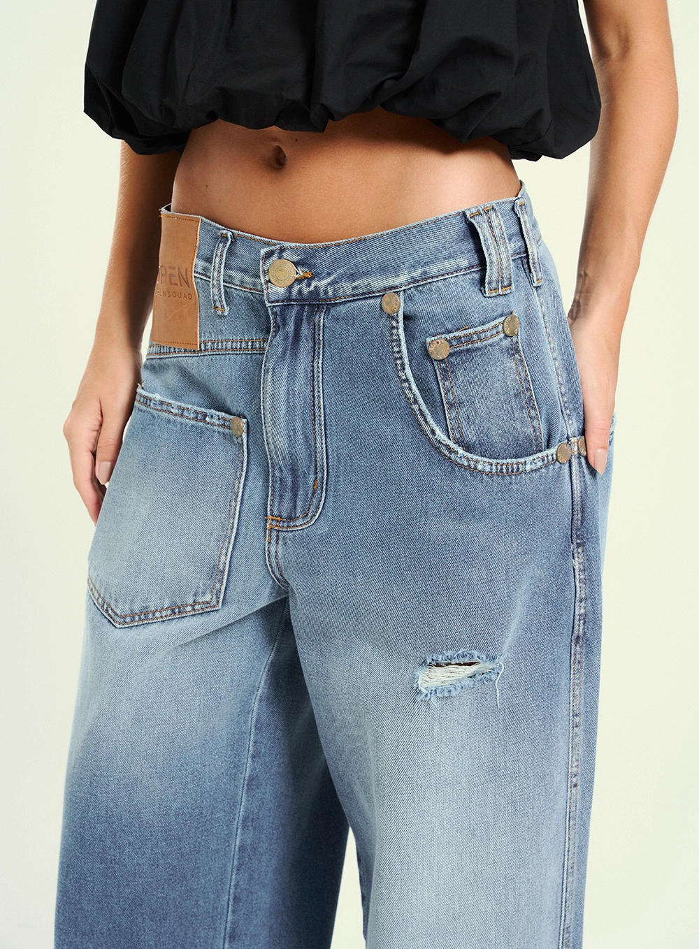 Calça Jeans Feminina Wide Leg - Lilian Índigo 5