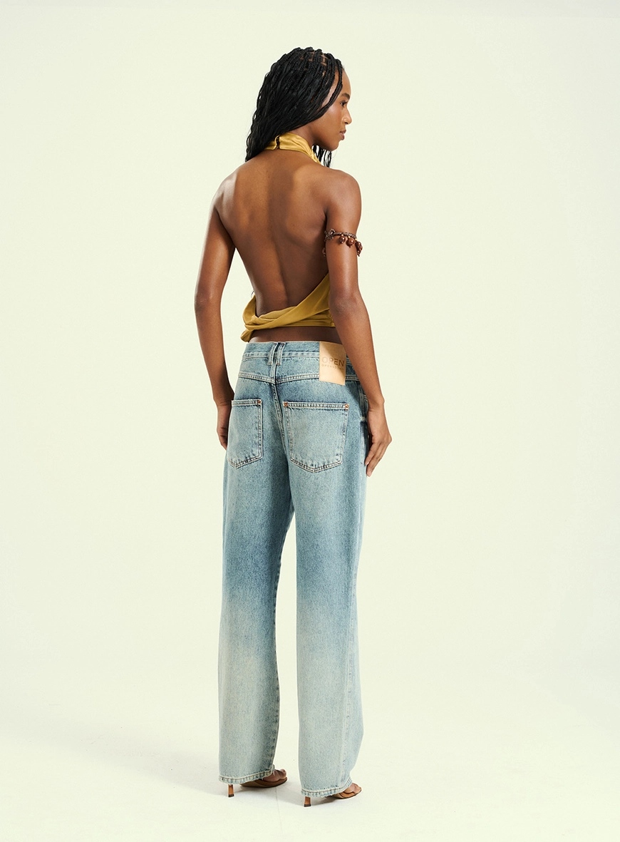Calça Jeans Feminina Wide Leg Vintage Índigo 2