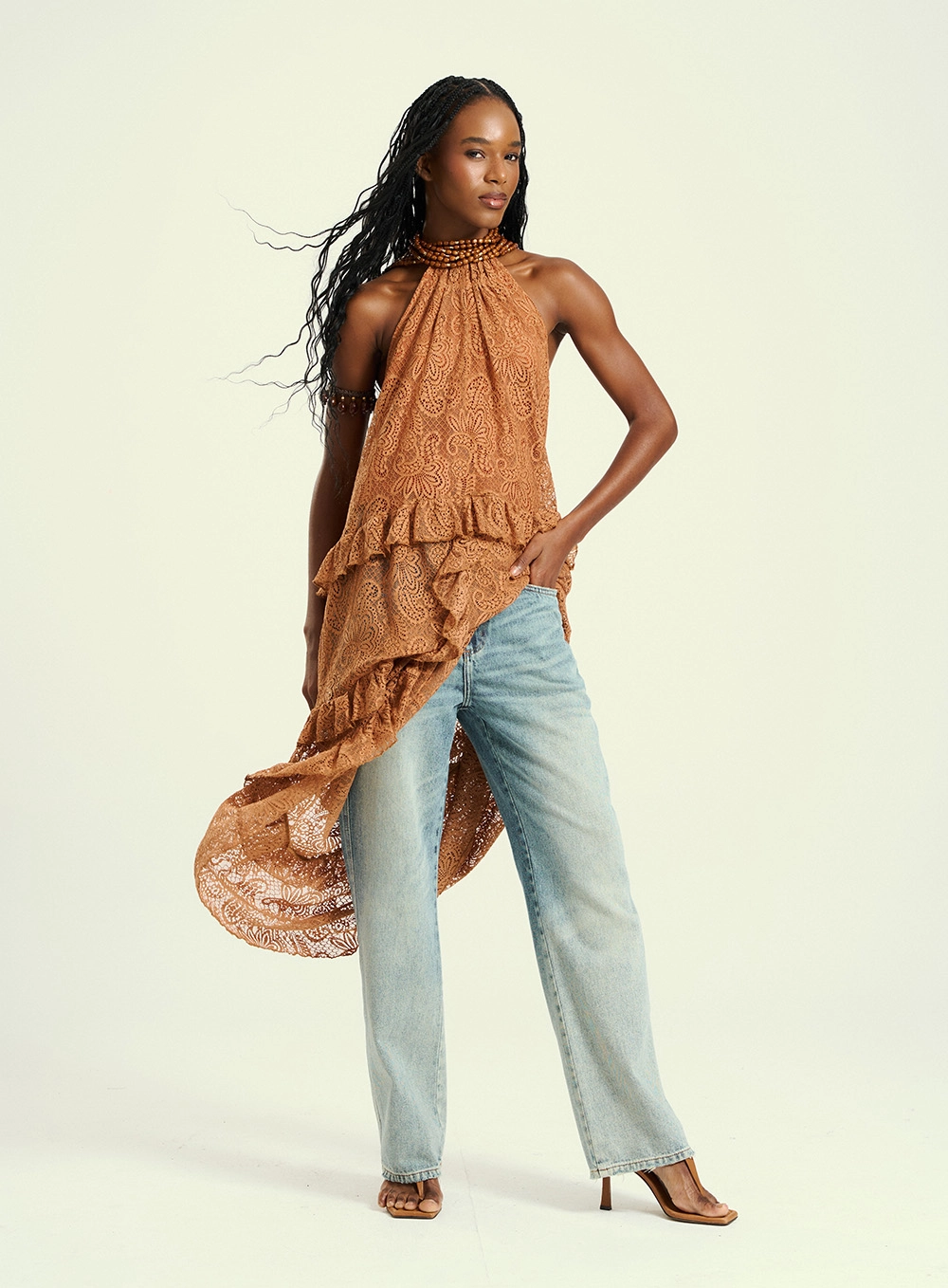 Calça Jeans Feminina Wide Leg Vintage Índigo 4