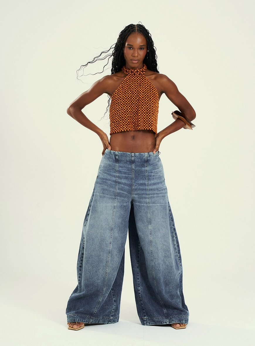 Calça Jeans Feminina - Wide Leg Índigo 1