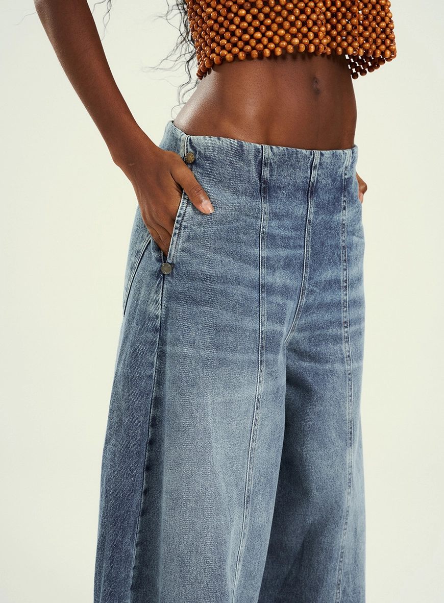 Calça Jeans Feminina - Wide Leg Índigo 7