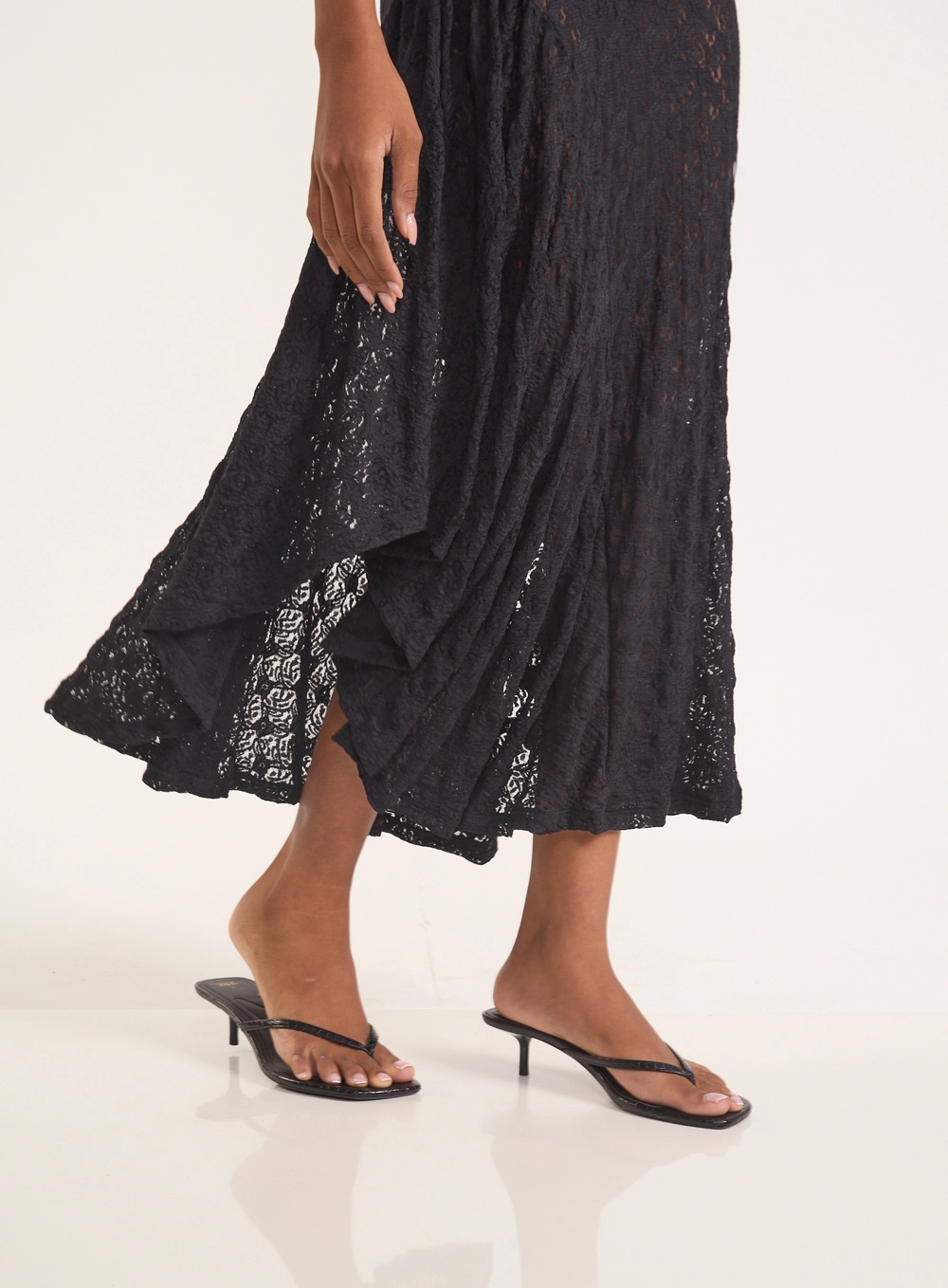 Vestido Frente Única Com Costas Abertas Preto