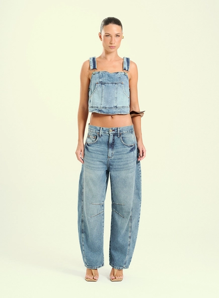 Calça Jeans Ballon
