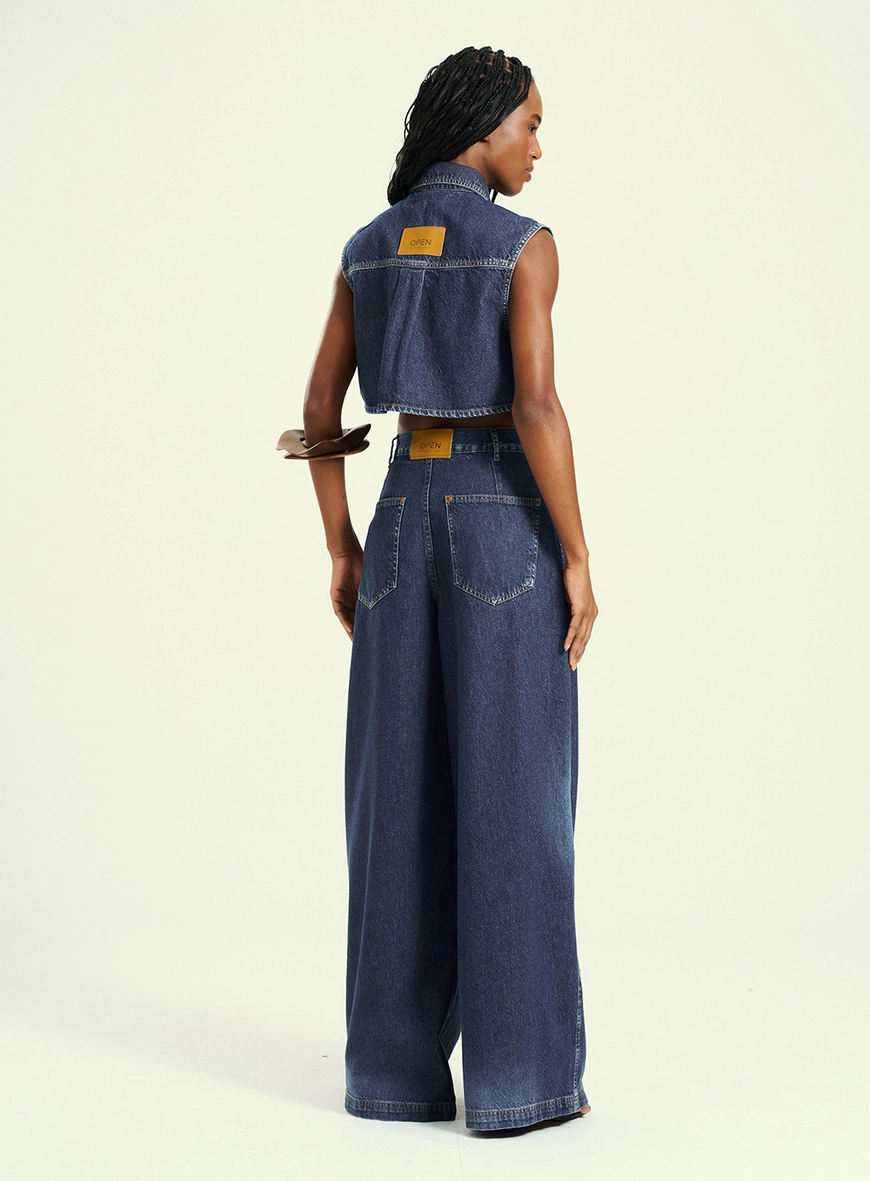 Calça Feminina Wide Leg - Novara Índigo 2