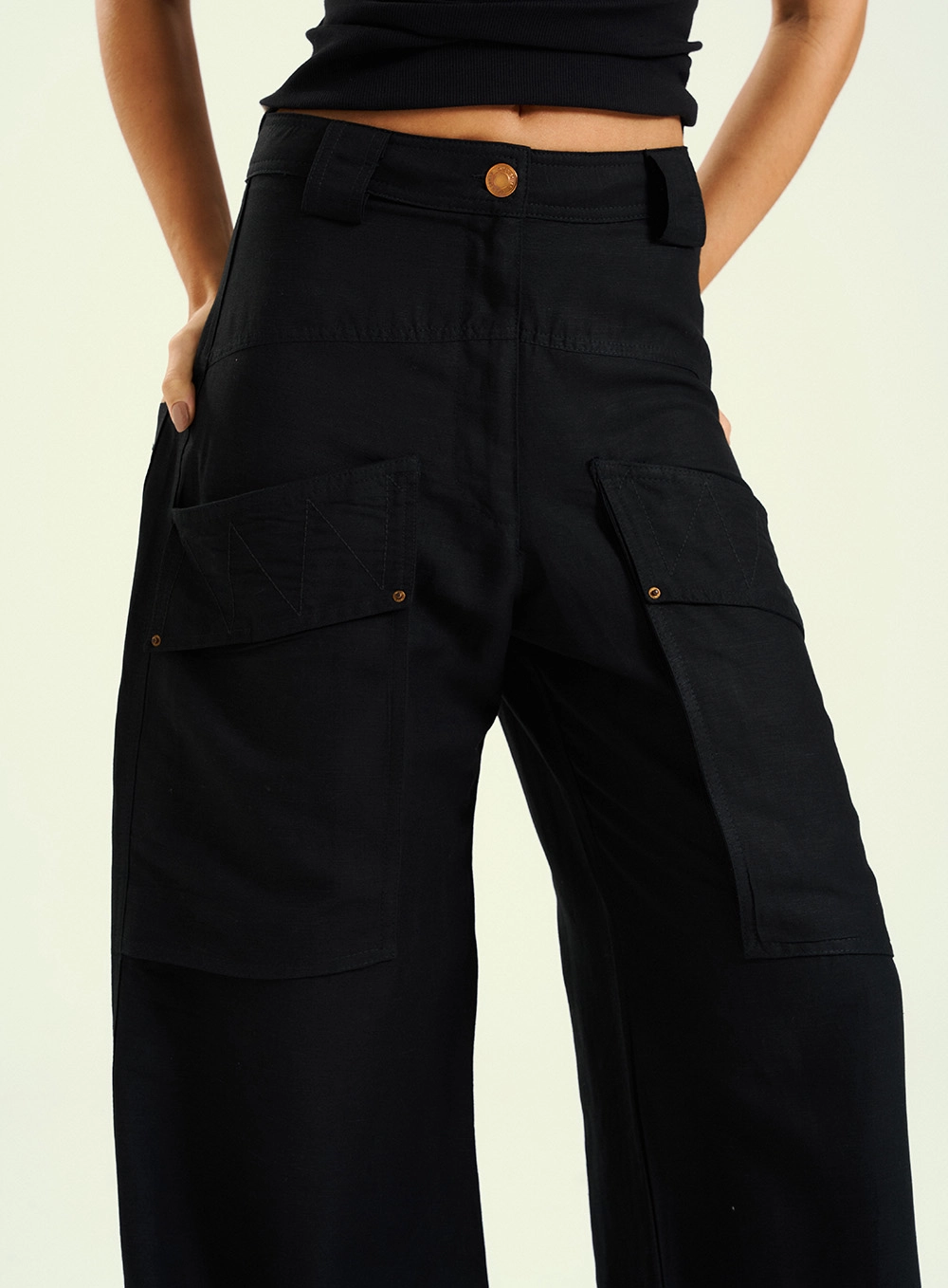 Calça Linho Preto 3