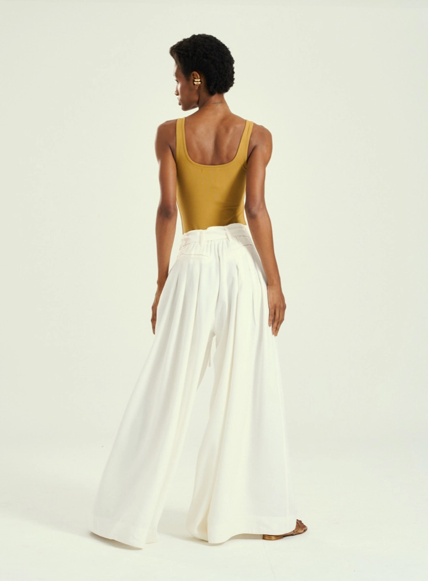 Calça Feminina Linho Com Amarração Off Shell 2