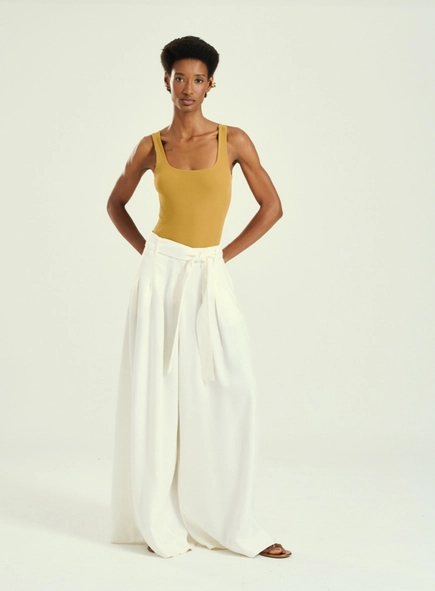 Calça Feminina Linho Com Amarração