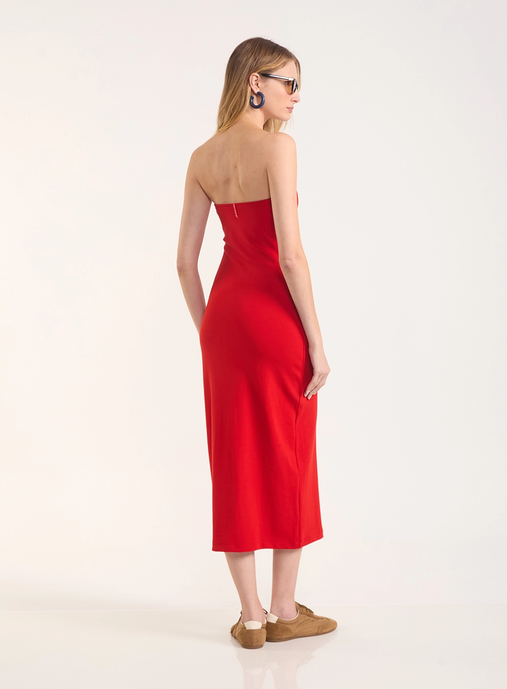 Vestido Midi Tomara Que Caia Vermelho