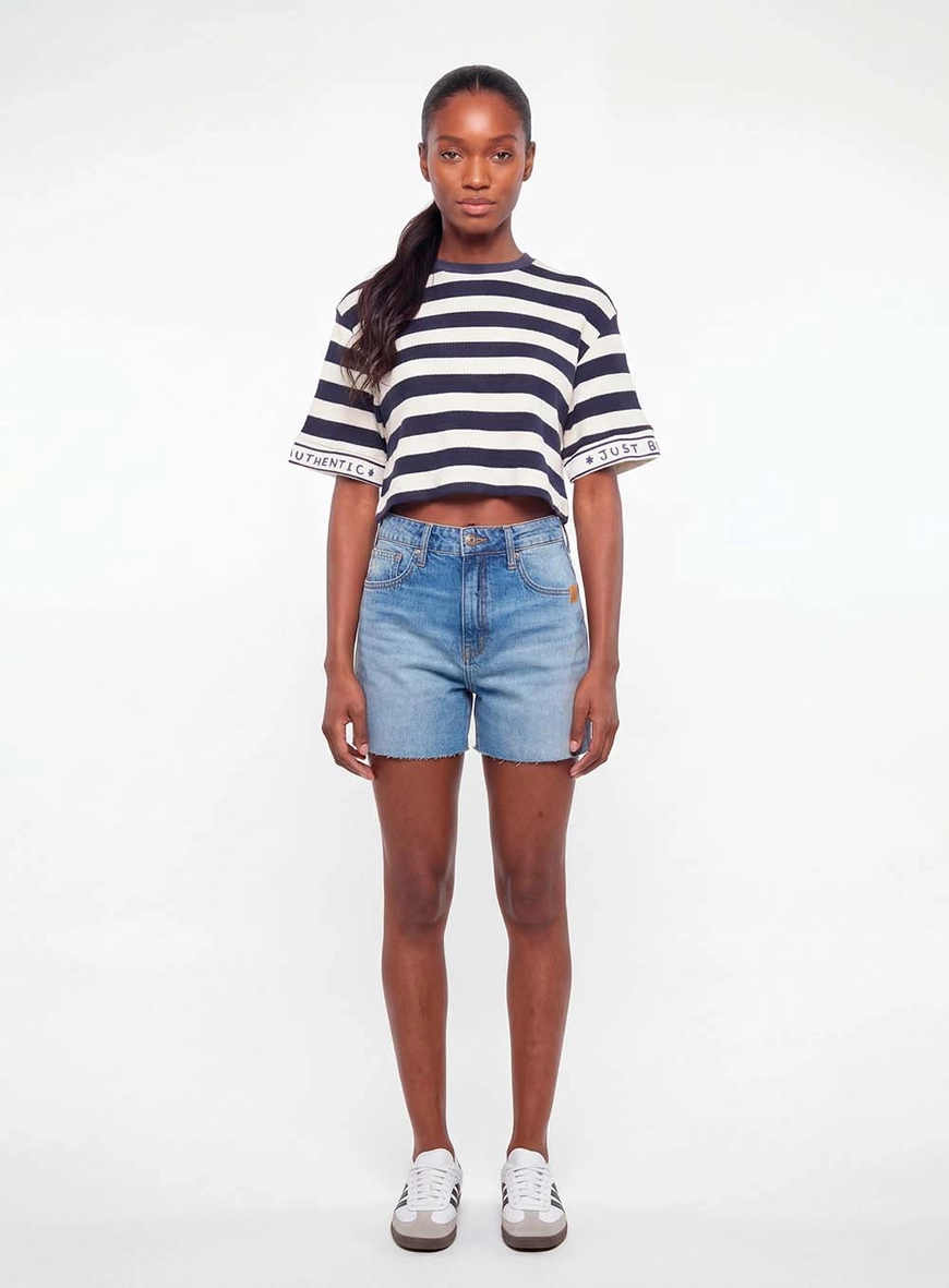 Short Jeans Mom Índigo 1