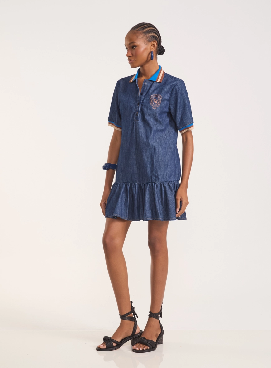 Vestido Jeans Polo Heritage Ruffle