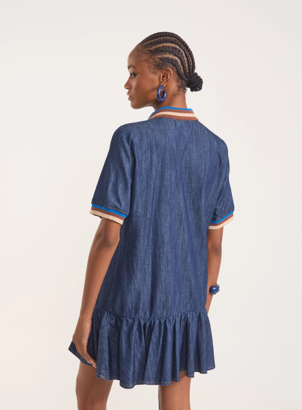Vestido Jeans Polo Heritage Ruffle Índigo