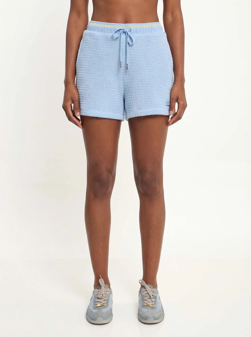 Short Tricô Comfort Com Amarração Azul Tranquile Blue 3