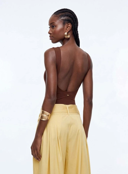 Body Feminino Com Costas Abertas - Slim
