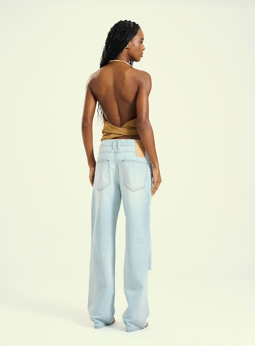 Calça Feminina Wide Leg Jeans Icon Índigo 2