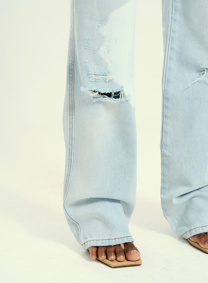 Calça Feminina Wide Leg Jeans Icon Índigo 4