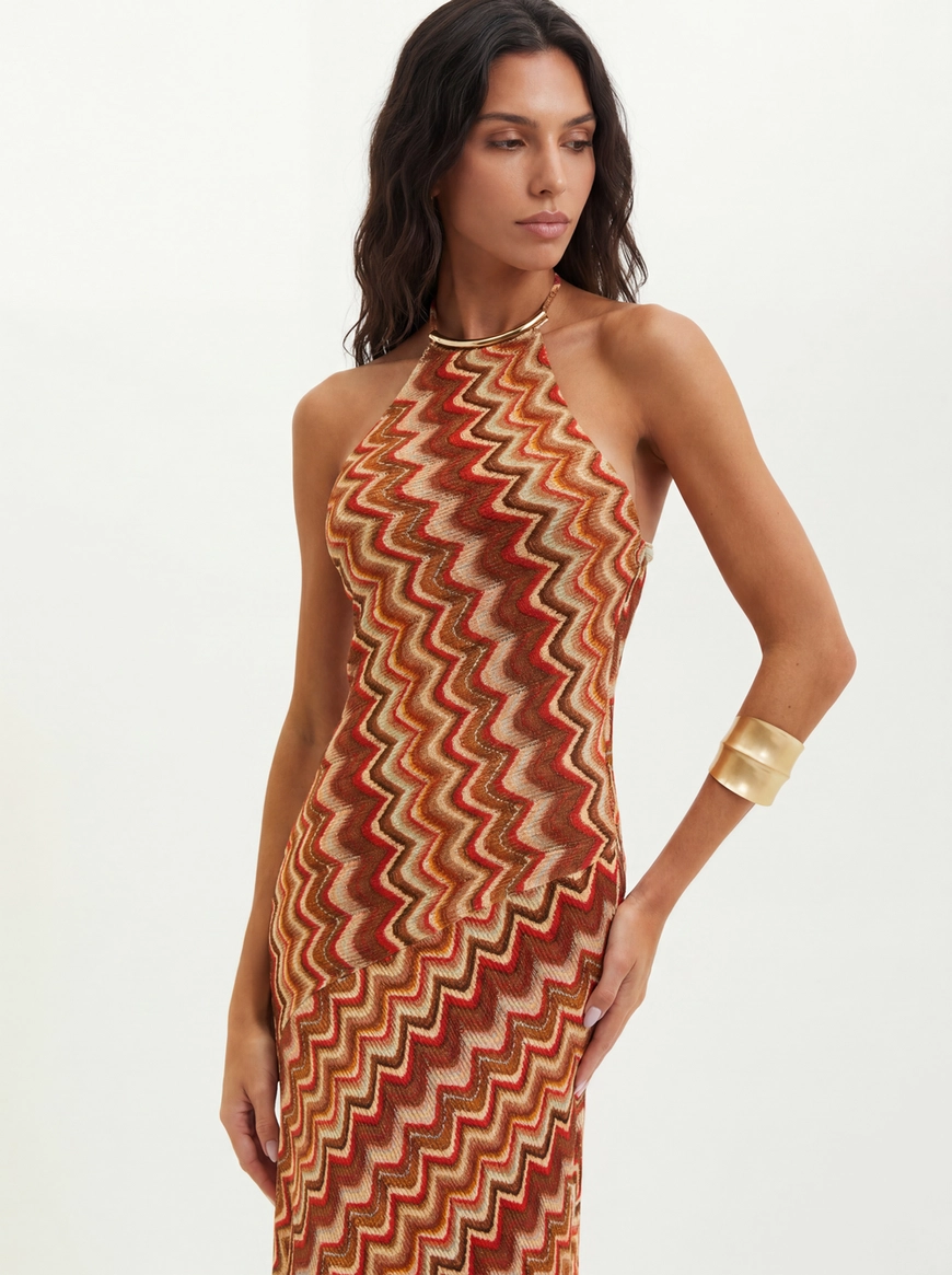 Vestido Longo Estampado Com Amarração - Slim Estampados 4